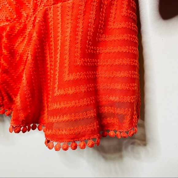 FAVLUX chevron red textured tiered mini dress - Picture 5 of 11